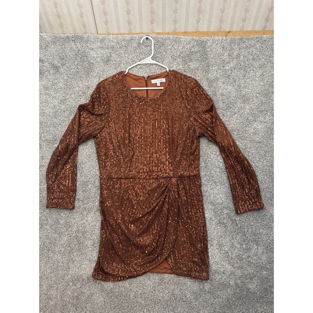 Toccin X RTR Faux Wrap Mini Dress 14 Cocktail Club Night Out Y2K Glam Party